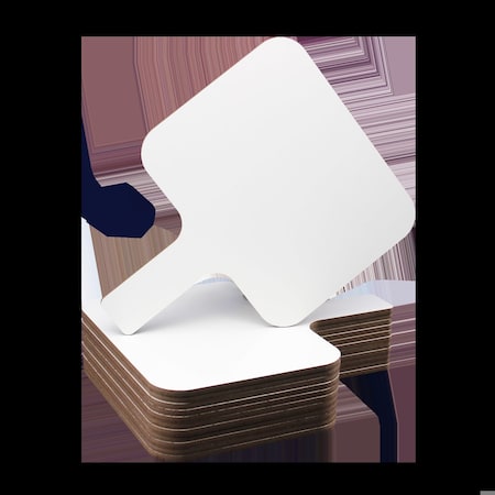 Flipside Flipside Flp10039 Economy Dry Erase Answer Paddle, 8in Width, 9-3/4in Length, White, 12PK 10039